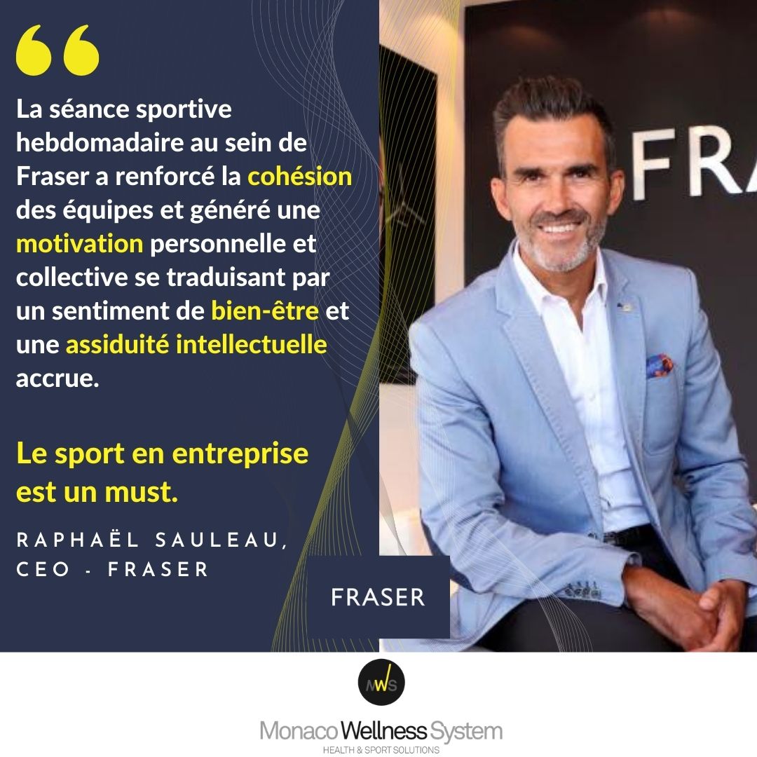 Sport en Entreprise Témoignage Fraser Raphael Sauleau